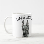 Great Dane Mama Black Kaffeetasse (Links)