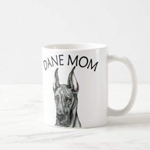 Great Dane Mama Black Kaffeetasse