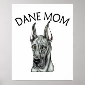 Great Dane Mama Black Poster (Vorne)
