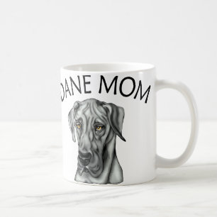 Great Dane Mama Black UC Kaffeetasse