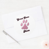Great Dane Mama Pink Pawprint - Aufkleber (Umschlag)