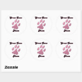 Great Dane Mama Pink Pawprint - Aufkleber (Blatt)