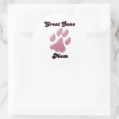 Great Dane Mama Pink Pawprint - Aufkleber (Tasche)