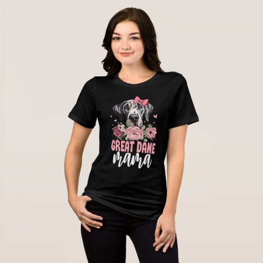 Great Dane Mama Tri-Blend Shirt (Vorderseite voll)