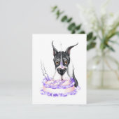Great Dane Mantle Birthday Cake Einladung (Stehend Vorderseite)