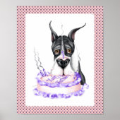 Great Dane Mantle Birthday Cake Poster (Vorne)