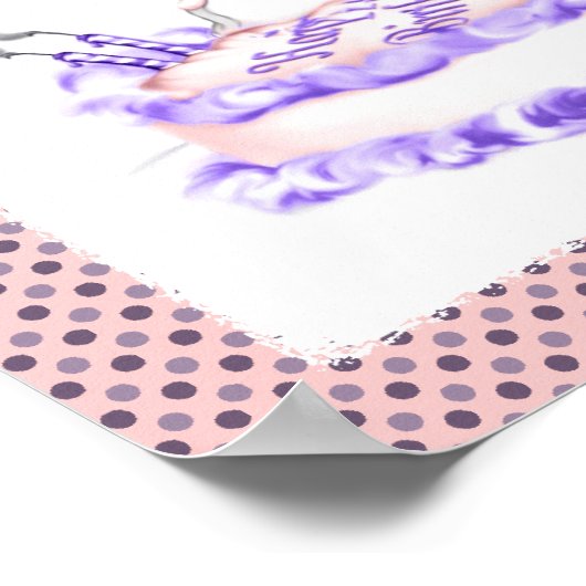 Great Dane Mantle Birthday Cake Poster (Ecke)