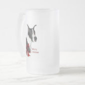 Great Dane Mantle Christmas Geschenke Mattglas Bierglas (Vorderseite Links)