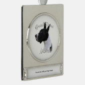 Great Dane (mantle) Mama 2 Banner-Ornament Silber (Rechts)