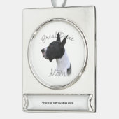 Great Dane (mantle) Mama 2 Banner-Ornament Silber (Links)