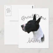 Great Dane (mantle) Mama 2 Postkarte (Vorne/Hinten)