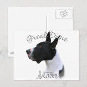 Great Dane (mantle) Mama 2 Postkarte (Vorne/Hinten)