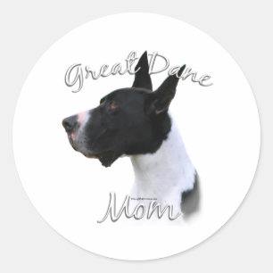 Great Dane (mantle) Mama 2 Runder Aufkleber