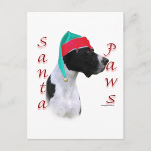 Great Dane (mantle) Santa Paws Feiertagspostkarte