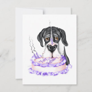 Great Dane Mantle UC Geburtstagskuchen Einladung