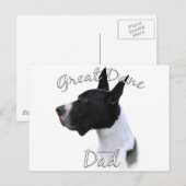 Great Dane (mantle) Vater 2 Postkarte (Vorne/Hinten)