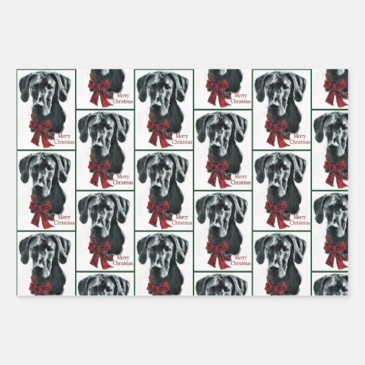 Great Dane MerChristmas Geschenkpapier Set (Vorderseite 2)