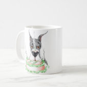Great Dane Merle Birthday Cake Kaffeetasse (Vorderseite Links)