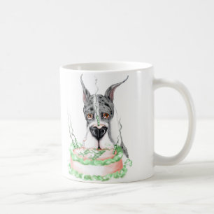 Great Dane Merle Birthday Cake Kaffeetasse