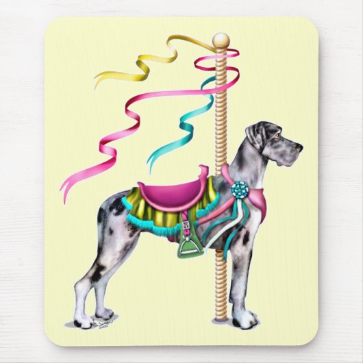 Great Dane Merle Carousel UC Mousepad (Vorne)