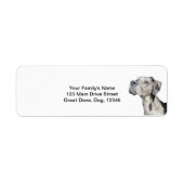 Great Dane Merle Return Shipping Label (Vorne)