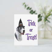 Great Dane (Merle) Trick Postkarte (Stehend Vorderseite)