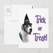 Great Dane (Merle) Trick Postkarte (Vorne/Hinten)