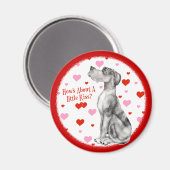Great Dane Merle UC Kiss Magnet (Vorderseite/Rückseite)