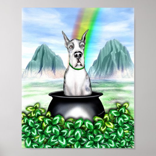 Great Dane MerleB Pot O Gold Poster (Vorne)