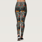 Great Dane mit Herz-Rose Valentinstag Leggings (Rückseite)
