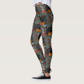 Great Dane mit Herz-Rose Valentinstag Leggings (Links)