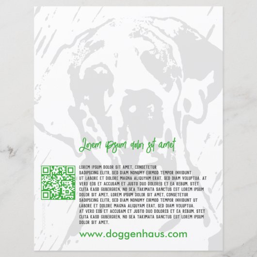 Great Dane Modern Stationery (Rückseite)