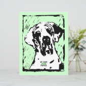 Great Dane Modern Stationery (Stehend Vorderseite)