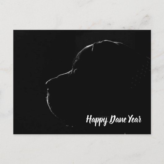 Great Dane Modernes Portrait Feiertagspostkarte (Vorderseite)