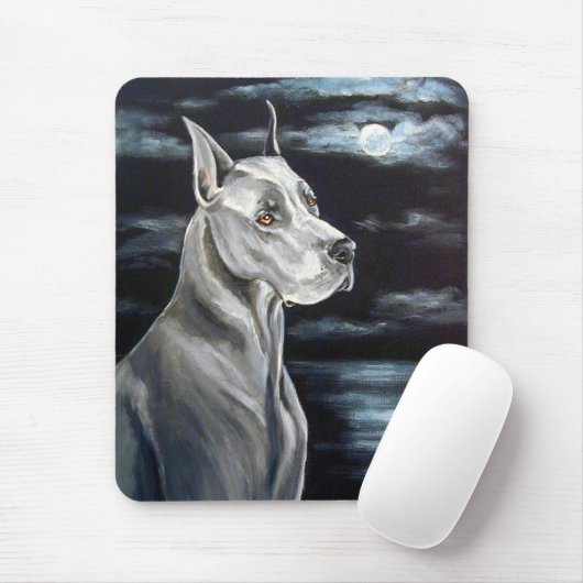 Great Dane Mouse Pad - Blue Dane Mousepad (Mit Mouse)
