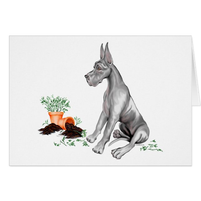 Great Dane Naughty Pup Black (Vorderseite (Horizontal))