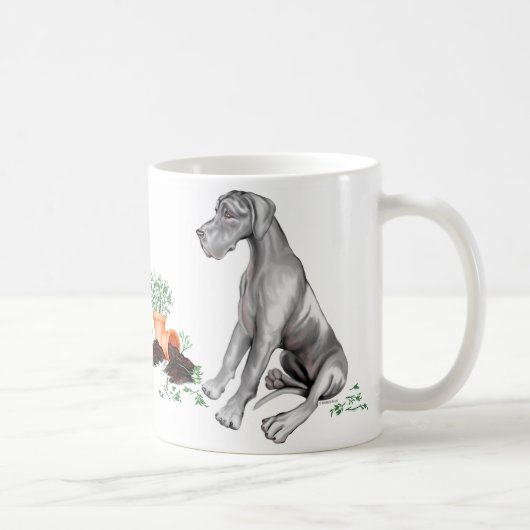 Great Dane Naughty Pup Black UC Kaffeetasse (Rechts)