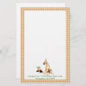 Great Dane Naughty Pup Fawn Briefpapier (Vorne/Hinten)