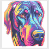Great Dane Neon Design Aufkleber (Blatt)