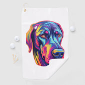 Great Dane Neon Design Golfhandtuch (Insitu)