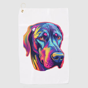 Great Dane Neon Design Golfhandtuch