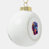 Great Dane Neon Design Keramik Kugel-Ornament (Links)