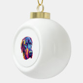 Great Dane Neon Design Keramik Kugel-Ornament (Rechts)