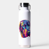 Great Dane Neon Design Trinkflasche (Vorne)