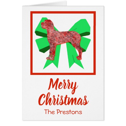 Great Dane Niedliche Weihnachtshunde Bow Card (Vorne)