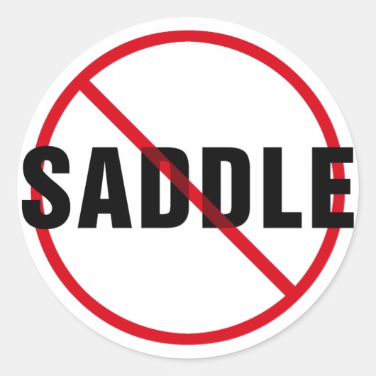 Great Dane No Saddle Runder Aufkleber (Vorderseite)