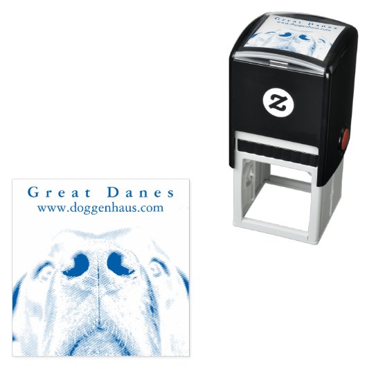 Great Dane Nose Briefmarke Permastempel (Beispiel)