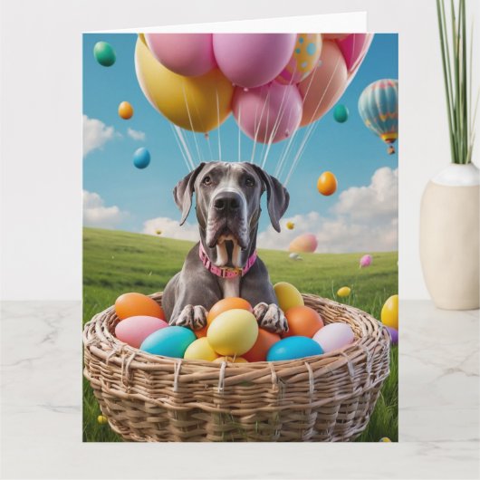 Great Dane Oaster Eggs Karte (Vorderseite)