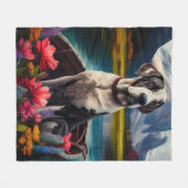 Great Dane on a Paddle: Ein Landschaftliches Abent Fleecedecke (Vorderseite (Horizontal))