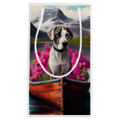 Great Dane on a Paddle: Ein Landschaftliches Abent Kleine Geschenktüte (Vorderseite)